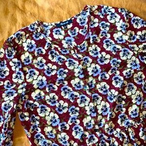 Madewell Floral Peplum Top